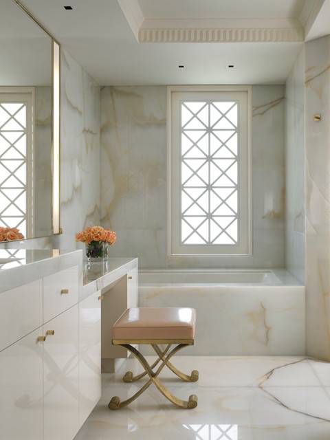 SALLE DE BAIN EN MARBRE ONYX BIANCO PURO - WHITE ONYX